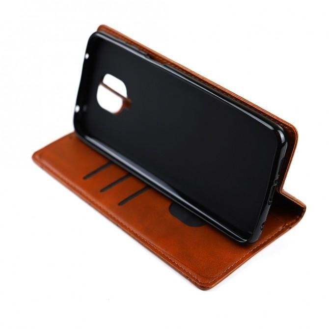 Чехол-книжка Lines Leather для Xiaomi Redmi Note 9s/Note 9 Pro Brown-4