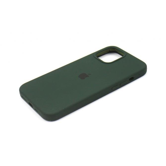 Оригинальный силиконовый чехол для iPhone 12 mini Хвойно зеленый FULL-1