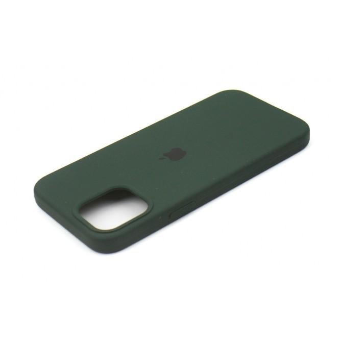 Оригинальный силиконовый чехол для iPhone 12 mini Хвойно зеленый FULL-2