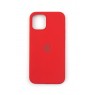 Оригинальный силиконовый чехол для iPhone 12 /12 Pro Темно Красный FULL