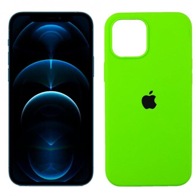 Чехол силиконовый для iPhone 12 /12 Pro Салатовый FULL