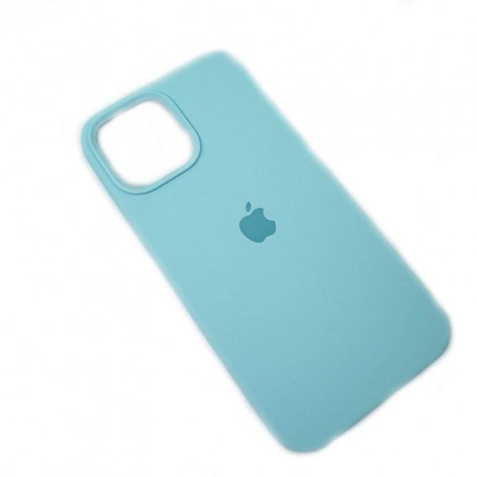 Оригинальный силиконовый чехол для iPhone 12 /12 Pro Светло Голубой FULL-2