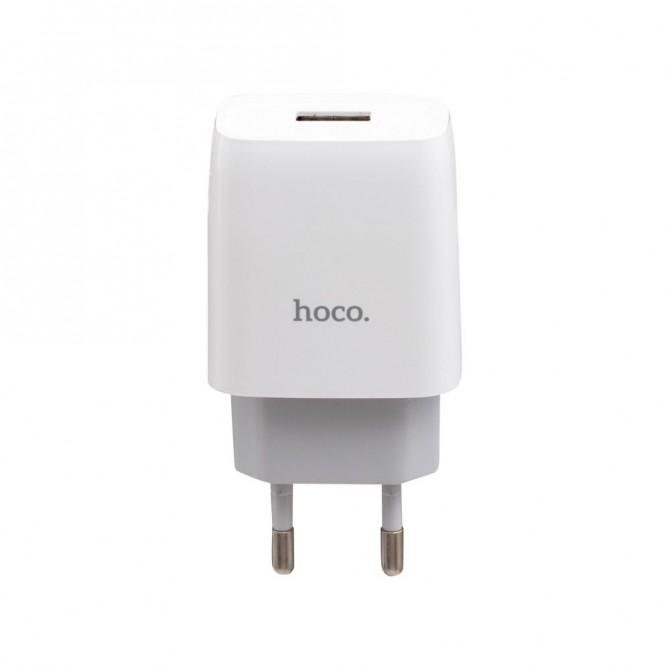 Мережевий зарядний пристрій Hoco C72A White + USB Cable MicroUSB (2.1A)