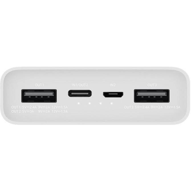 Повербанк Xiaomi 3 20000mAh (2USB+Type-C) White (PLM18ZM/VXN4258CN)-2