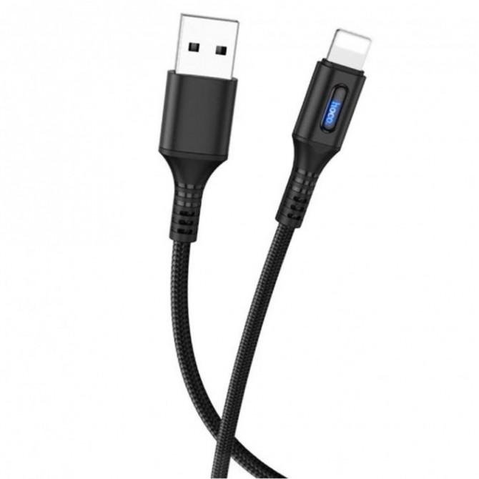 Кабель Hoco U79 Admirable Smart Power Lightning Чорний 1.2m-1