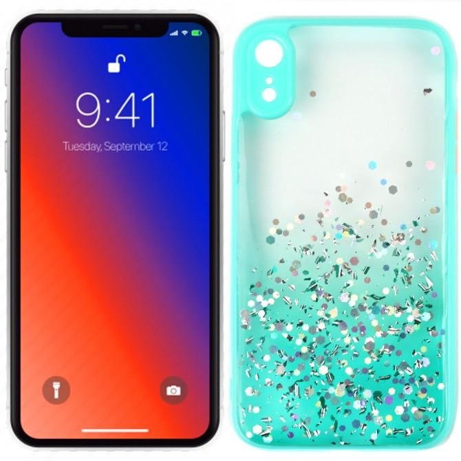 Чехол Frame&Gliter для iPhone Xr Light Blue