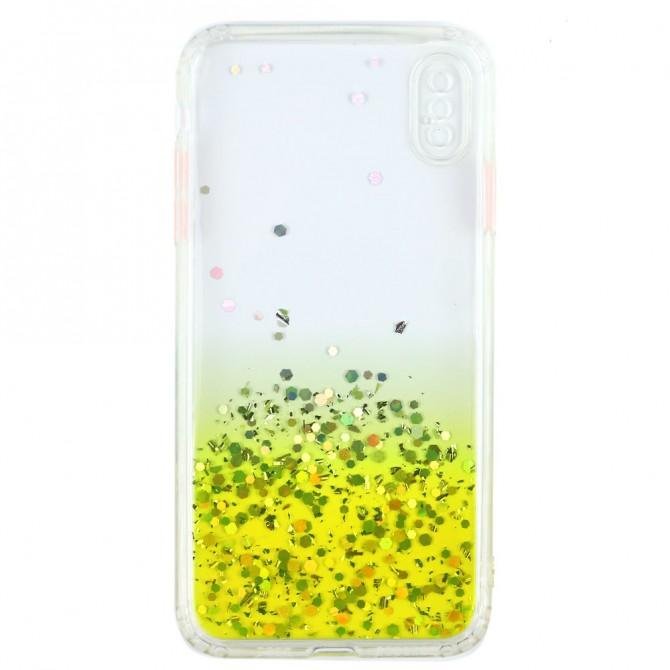 Чохол Frame&Gliter для iPhone Xs Max Yellow-2