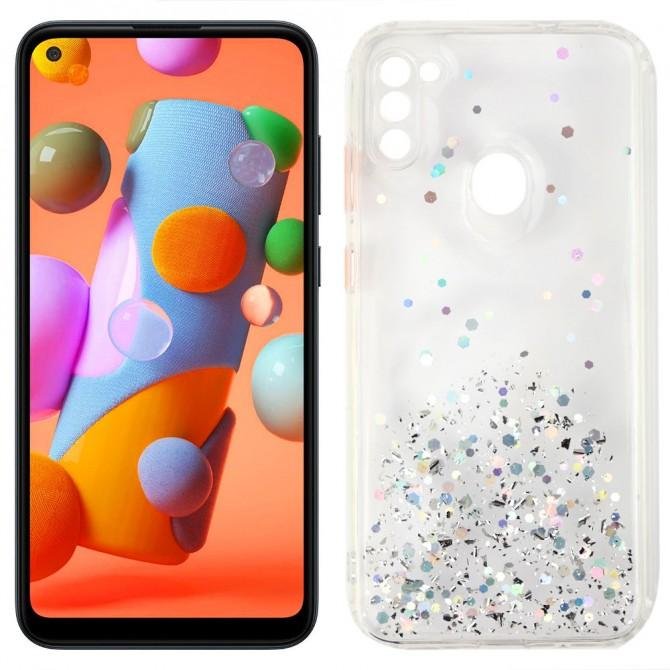 Чехол Frame&Gliter для Samsung A115/M115 Galaxy A11/M11 Silver