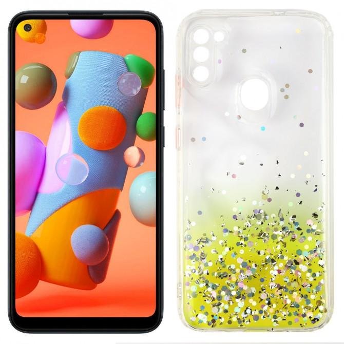 Чехол Frame&Gliter для Samsung A115/M115 Galaxy A11/M11 Yellow