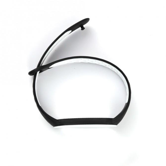 Ремінець NIKE design для Xiaomi Mi Band 3/4 (Silicon) Black&White-2