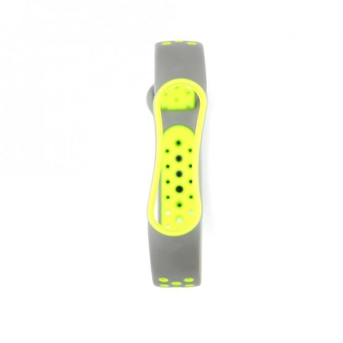 Ремешок NIKE design для Xiaomi Mi Band 5/6 (Silicon) Grey&Yellow