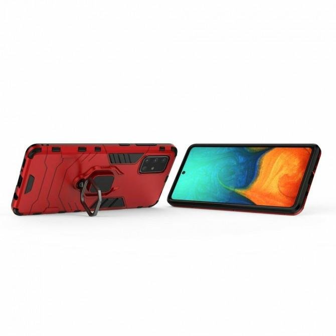 Чехол HONOR Hard Defence Series для Samsung A715 Galaxy A71 Red (with magnet)-1
