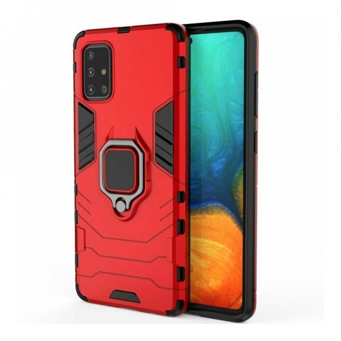 Чехол HONOR Hard Defence Series для Samsung A715 Galaxy A71 Red (with magnet)-2