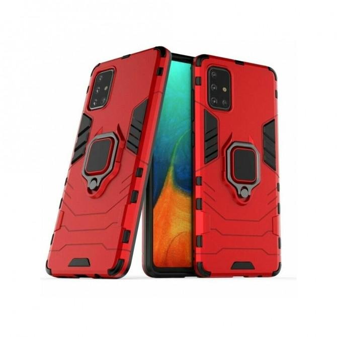 Чехол HONOR Hard Defence Series для Samsung A715 Galaxy A71 Red (with magnet)-3