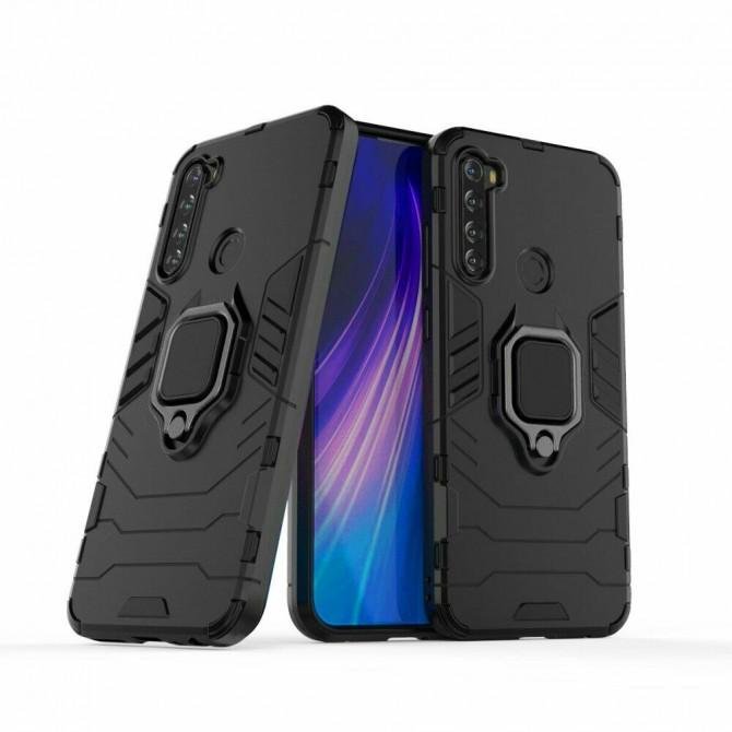 Чохол HONOR Hard Defence Series для Xiaomi Redmi Note 8T Чорний (з магнітом)-2
