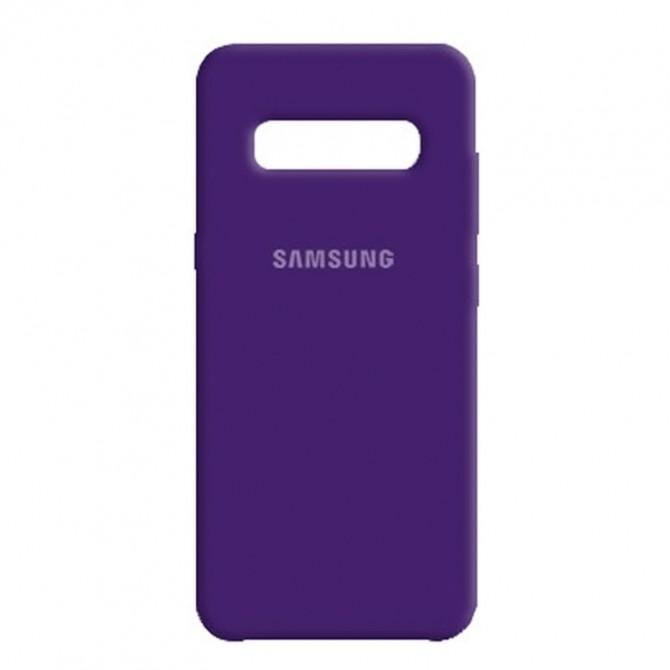 Чехол накладка Original Soft Case Samsung G973 Galaxy S10 Фиолетовый FULL