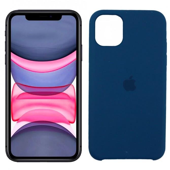 Чехол силиконовый для iPhone 11 Индиго
