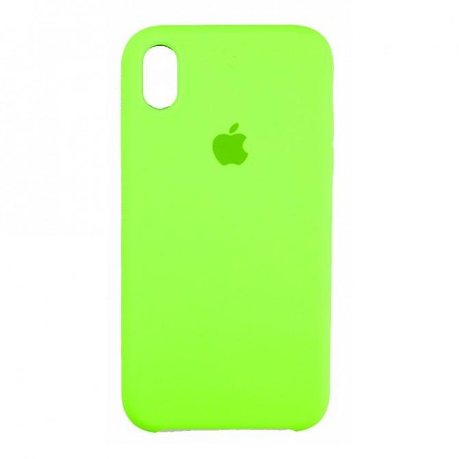 Чехол силиконовый для iPhone Xr Салатовый-1