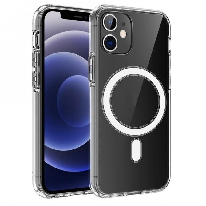 Чехол силиконовый MagSafe для Apple iPhone 12 mini Прозрачный-2