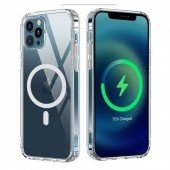 Чехол силиконовый MagSafe для Apple iPhone 12 Pro Max Прозрачный Чехол силиконовый MagSafe для Apple iPhone 12 Pro Max Прозрачный