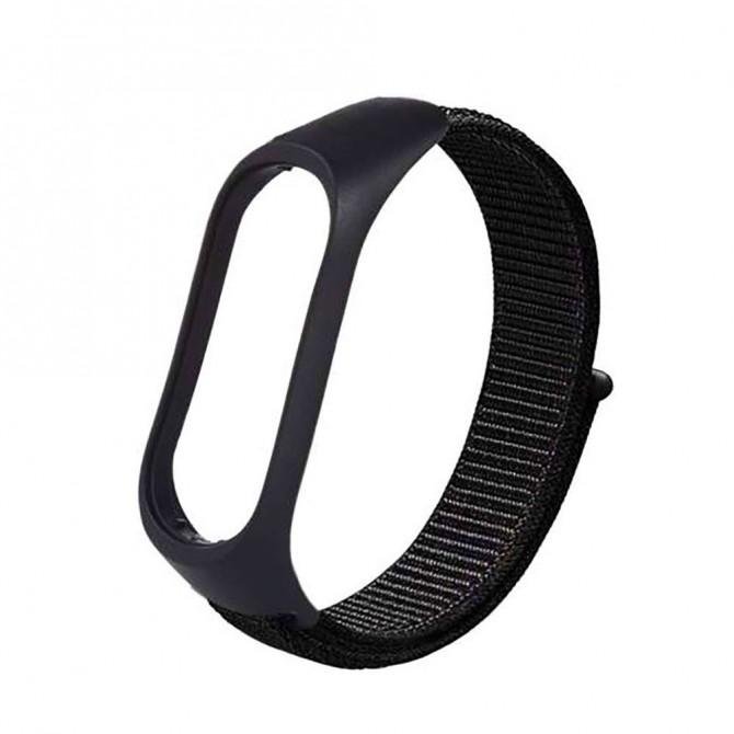 Ремінець для Xiaomi Band 3/4 Nylon design Black-1