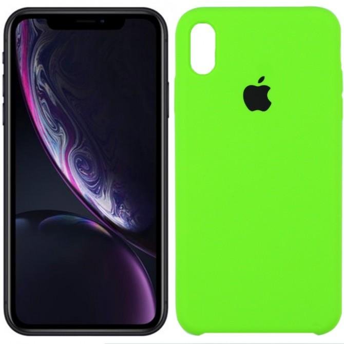 Чехол силиконовый для iPhone Xs Max Ярко зеленый