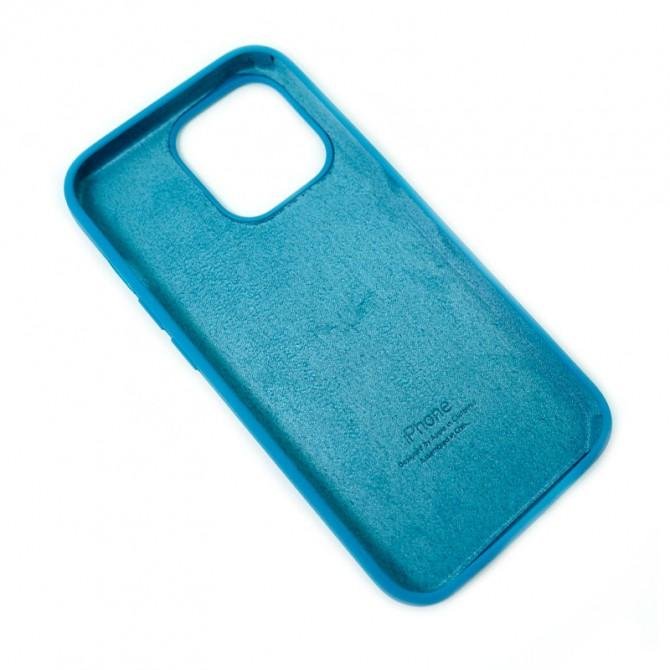 Оригинальный силиконовый чехол для iPhone 13 Pro Волошковый FULL-1