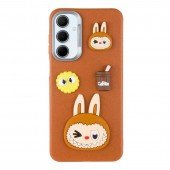 Чехол TPU Leather Toys для Samsung Galaxy A15 4G/5G/M15 5G (Labubu/Brown) Чехол TPU Leather Toys для Samsung Galaxy A15 4G/5G/M15 5G (Labubu/Brown)