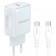 Мережевий зарядний пристрій 1Type-C WALKER WH-64 PD_25W + Type-C to Type-C White