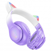 Наушники Stereo Bluetooth Headset Hoco W42 cat ear Purple