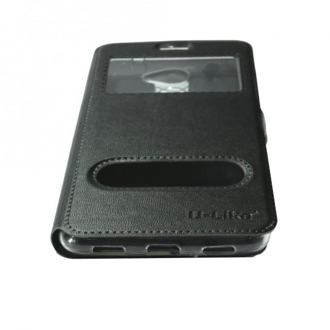 Чехол книжка U-Like Simple для Huawei Y7 2017 Чёрный-3