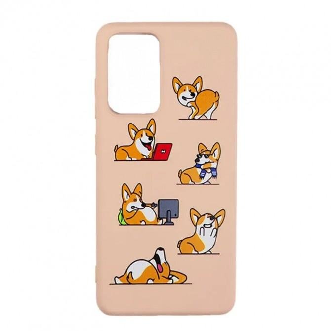 Чехол Funny Animals series для Xiaomi Redmi Note 10 Pink Sand Corgi-3