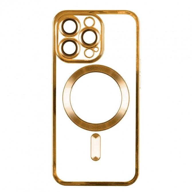 Чехол TPU Metallic Full Camera with Magsafe для iPhone 13 Pro Max Gold