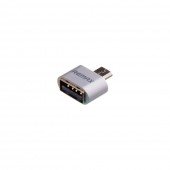Перехідник Remax RA-OTGLesy USB 2.0 Сріблястий Перехідник Remax RA-OTGLesy USB 2.0 Сріблястий