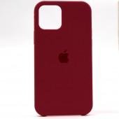 Оригинальный силиконовый чехол для iPhone 12 /12 Pro Темно Малиновый