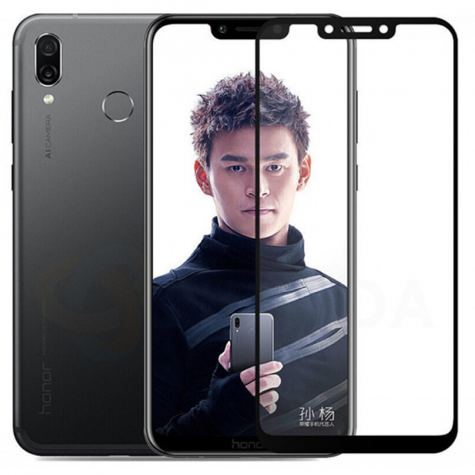 Захисне скло для HUAWEI Honor Play (0.3 мм, 2.5D, з чорним Silk Screen покриттям)