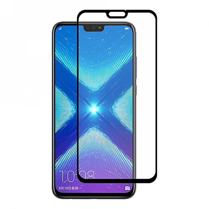 Захисне скло для HUAWEI Honor 8X Full Glue (0.3 мм, 2.5D, чорне)
