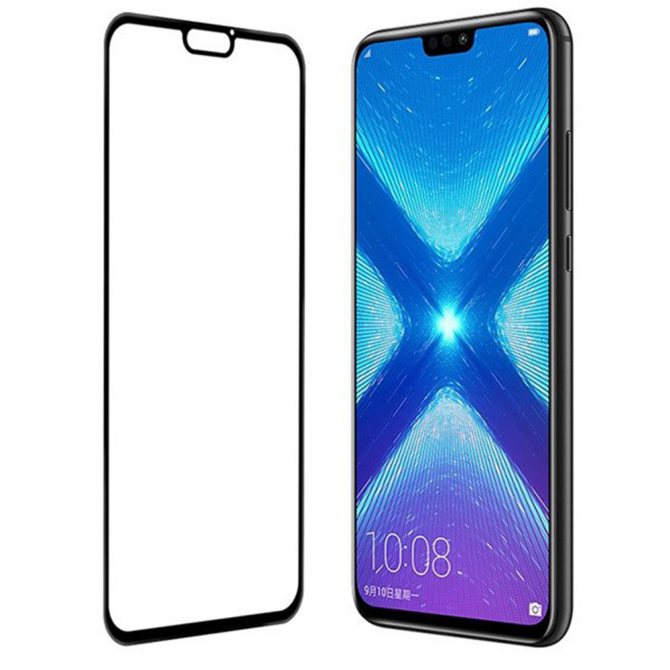 Захисне скло для HUAWEI Honor 8X Full Glue (0.3 мм, 2.5D, чорне)-2