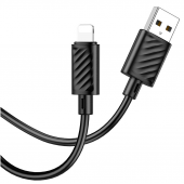 Кабель Cable Hoco X88 Gratified Lightning Black 1m Кабель Cable Hoco X88 Gratified Lightning Black 1m