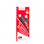 Кабель Cable Hoco X88 Gratified Lightning Black 1m Кабель Cable Hoco X88 Gratified Lightning Black 1m
