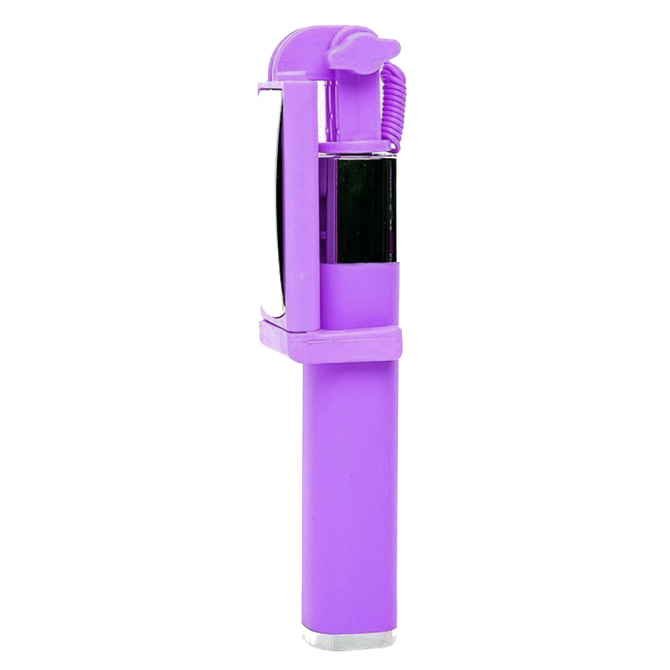 Монопод selfie CL-01 Фіолетовий + кнопка через 3,5"