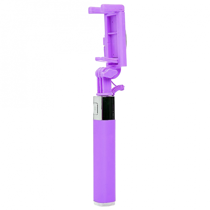 Монопод selfie CL-01 Фіолетовий + кнопка через 3,5"-2