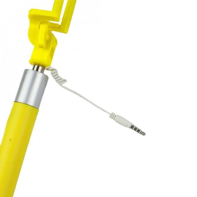 Монопод S8i Жовтий + кнопка через 3,5"-2