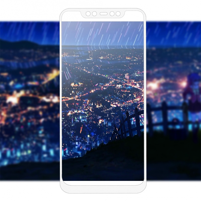 Защитное стекло для XIAOMI Redmi Note 6 (0.3 мм, 2.5D, с белым Silk Screen покрытием)-1