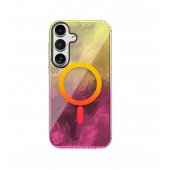 Чохол TPU Shiny Mountain (MagFit) для Samsung Galaxy S24 FE Yellow / Pink Чохол TPU Shiny Mountain (MagFit) для Samsung Galaxy S24 FE Yellow / Pink