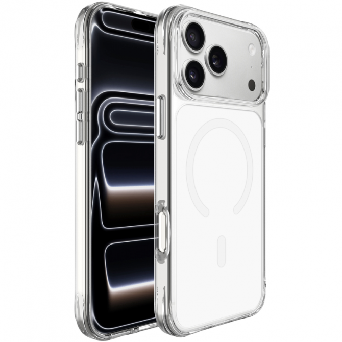 Чехол TPU+PC Space Pure Color with Magnetic Fit для Apple iPhone 17 Pro / 18 Pro (6.3") White-2