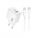 Мережевий зарядний пристрій 1USB + Type-C Borofone BAS45A PD30W+QC3.0 White + Lightning Cable