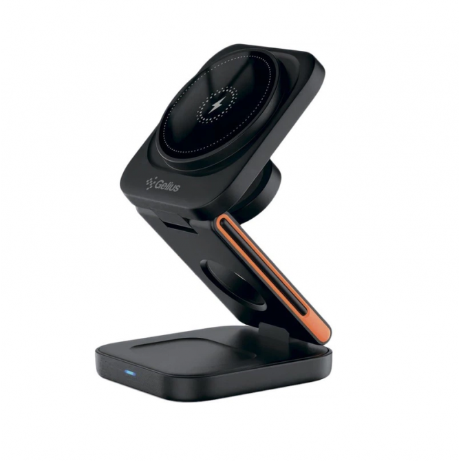 Беспроводное зарядное устройство Gelius Gravico 3in1 GP-WC014 15W Black