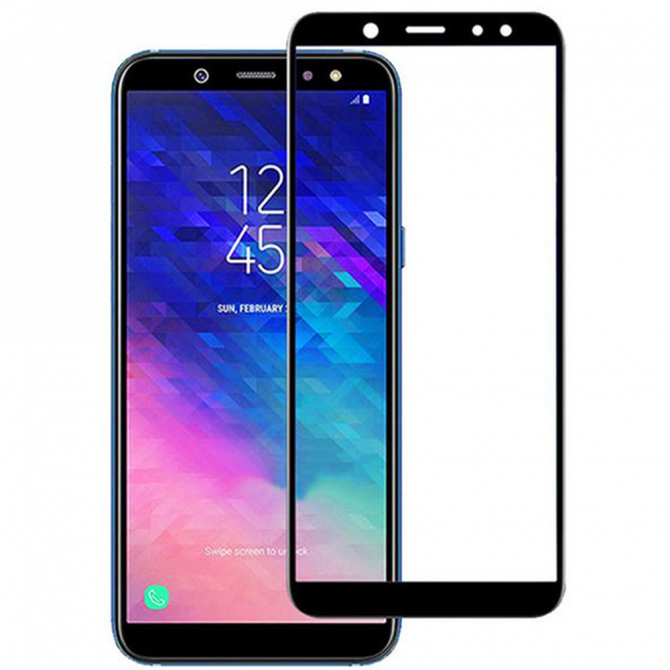 Защитное стекло для SAMSUNG A605 Galaxy A6 Plus (2018) (0.3 мм, 2.5D, с чёрным Silk Screen покрытием