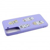 Чехол Funny Animals series для Samsung G991 Galaxy S21 Violet Kitty Чехол Funny Animals series для Samsung G991 Galaxy S21 Violet Kitty